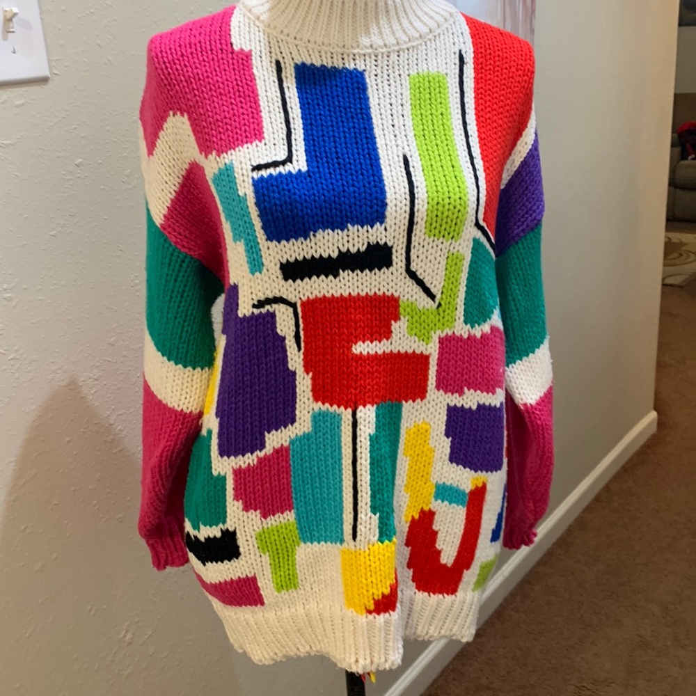 COPY - COPY - COPY - Vintage 1980’s One Step Up Hand Knitted